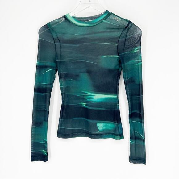 Remi x Revolve Shelley Mesh Long Sleeve Top XXS - Picture 2 of 8